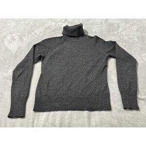 Gray Ann Taylor 100% Cashmere Turtleneck Sweater Super Soft Women's Size Small